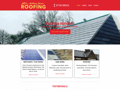 anthonyjamesroofing.com snapshot