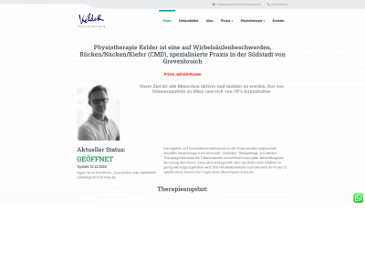 kelder-physiotherapie.de snapshot