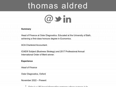 thomasaldred.co.uk snapshot