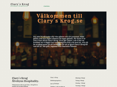 clarys-krog.se snapshot