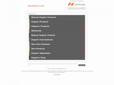 aisuorganics.com snapshot