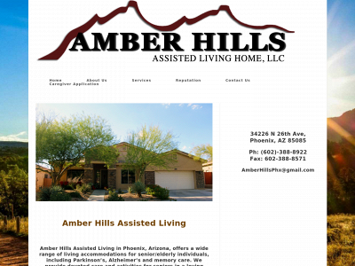 amberhillsassistedliving.com snapshot