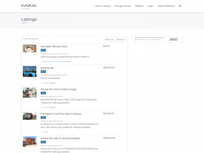 kutafuta.net snapshot