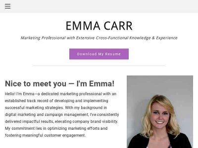 www.emmaelzcarr.com snapshot