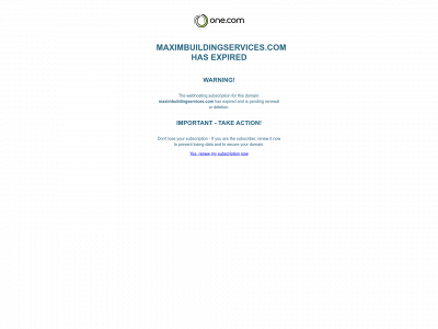 maximbuildingservices.com snapshot