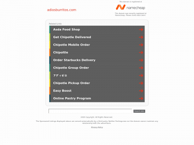 adiosburritos.com snapshot