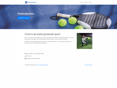 padelvakanties.be snapshot