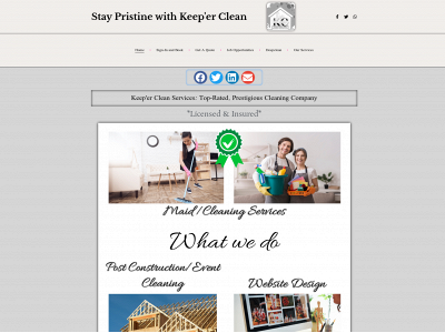 keepercleanservices.com snapshot