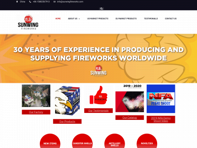 sunwingfireworks.com snapshot