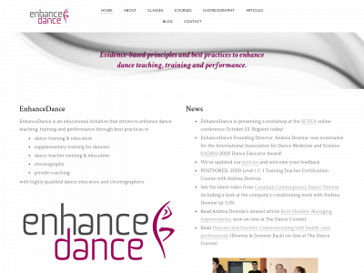 www.enhancedance.com snapshot