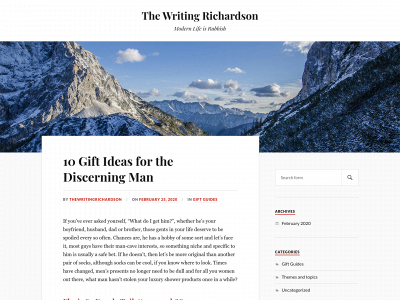 thewritingrichardson.com snapshot