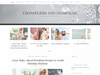 chandeliersandchampagne.com snapshot