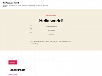 theadequatehermit.com snapshot