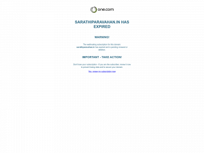 sarathiparavahan.in snapshot