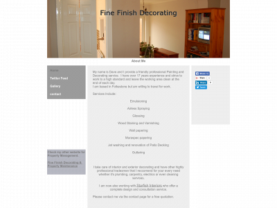finefinishdecorating.com snapshot
