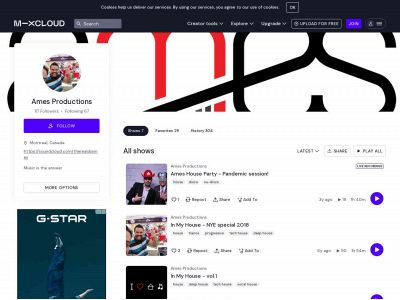 amesproductions.ca snapshot