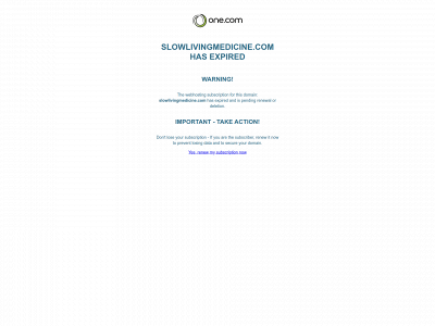 slowlivingmedicine.com snapshot