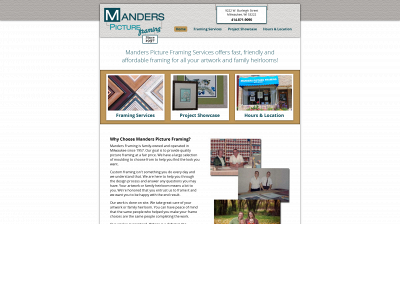 mandersframing.com snapshot