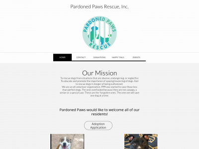 pardonedpawsrescue.org snapshot