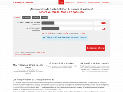 conseguirdineroya.com snapshot