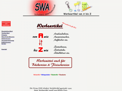 swa-werbeartikel.de snapshot