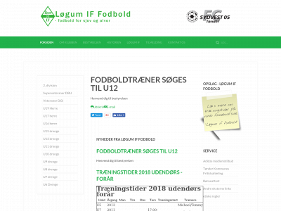 loegumfodbold.dk snapshot