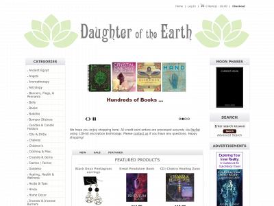 daughteroftheearth.org snapshot