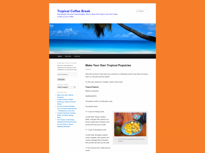 tropicalcoffeebreak.com snapshot