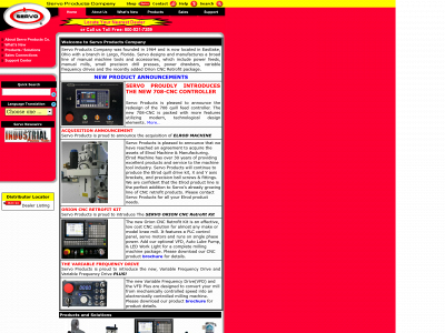 servoproductsco.com snapshot