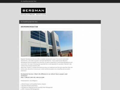 bergmandevelopment.com snapshot