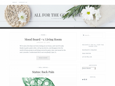 allforthegoodlife.com snapshot