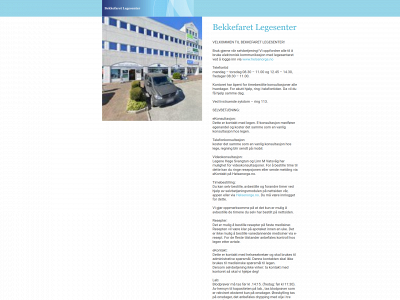 bekkefaretlegesenter.no snapshot