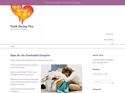faithduringfire.org snapshot