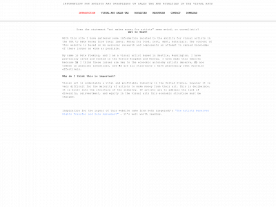 visualartsalestax.info snapshot
