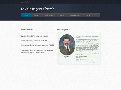 lavalebaptist.com snapshot