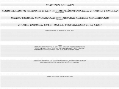 slaegtenknudsen.dk snapshot