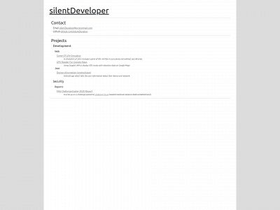 silentdeveloper.se snapshot