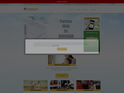 parkebank.com snapshot