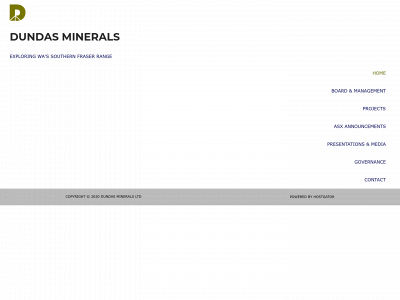 dundasminerals.com snapshot