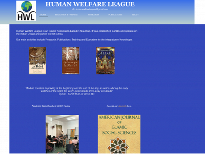humanwelfareleague.org snapshot