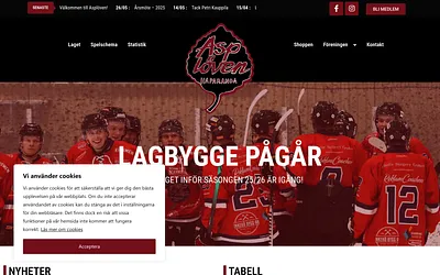 asplovenhockey.se snapshot