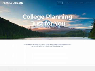 peakadmissions.com snapshot