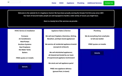 a-1appliancecentre.com snapshot