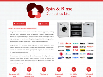 spinandrinse.co.uk snapshot