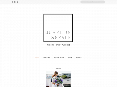 gumptionandgraceevents.com snapshot