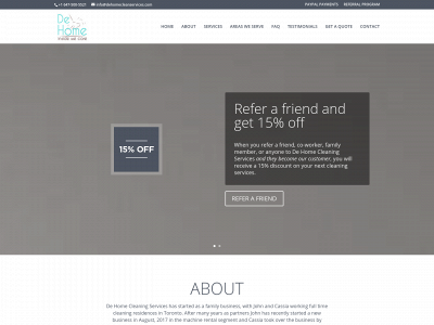 dehomecleanservices.com snapshot