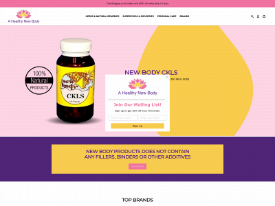 ahealthynewbody.com snapshot