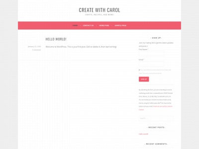 createwithcarol.com snapshot
