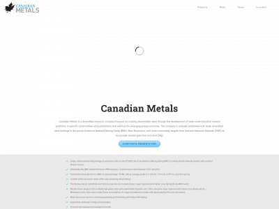 canadian-metals.com snapshot