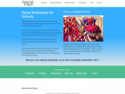 dancedays.co.uk snapshot